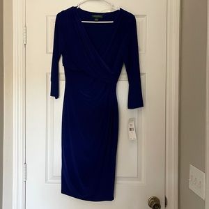 NWT Lauren Ralph Lauren Wrap-Front Dress